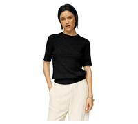 OBJECT Objnoelle S/S - Camiseta de Punto Noos, Negro, M