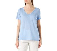 OBJECT OBJTESSI Slub S/S V-Neck Noos Camiseta sin Mangas, Serenity, XS para Mujer