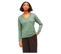 Object Objthess-Jersey con Cuello en V Punto, Vineyard Green, L para Mujer