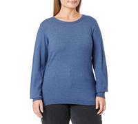 Object Objthess Noos-Jersey de Punto con Cuello Redondo, Azul Bijou/Detalles: Jaspeado, M para Mujer