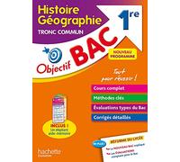Objectif BAC Histoire-géographie 1re Tronc commun: Avec un dépliant aide-mémoire