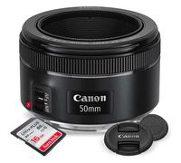 Objetivo Canon EF 50 mm f/1,8 STM y paquete de lujo