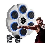 Objetivo de boxeo de música rítmica multifuncional, máquina de boxeo inteligente con guantes de boxeo, 9 modos, equipo de gimnasio de boxeo, montaje en pared, equipo electrónico de boxeo para gimnasio