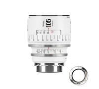 Objetivo de Cine Manual Profesional de fotograma Completo 7artisans 105 mm T2.1 Serie Infinte, Compatible con Montura PL para fotografía y Cine, Color Blanco