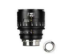 Objetivo de Cine Manual Profesional de fotograma Completo 7artisans 24 mm T2.1 Serie Infinte, Compatible con Montura PL para fotografía y Cine, Color Negro