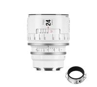Objetivo de Cine Manual Profesional de fotograma Completo 7artisans 24 mm T2.1 Serie Infinte, Compatible con Montura EF para fotografía y Cine, Color Blanco
