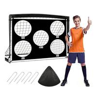 Objetivo de entrenamiento de fútbol estable mejorado con postes gruesos y picos de tierra para un uso seguro y de buena frecuencia en las escuelas, estable con estacas