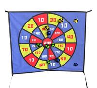 Objetivo De Trampolín para Niños: Juego De Actividades De Lanzamiento De Diana, Kit De Juego De Pelota Adhesiva, Tablero De Puntuación Circular, Superficie De Captura De Bucle De Tela | Recreación De