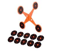 Objetivo Giratorio Con Reinicio Automático, Diseño Portátil De Acero Al Carbono, 13x9x8 Cm, Objetivo Reactivo Exterior, Accesorio De Tiro De Campo, Mecanismo De Bisagra De Alta Resistencia, Para Terre