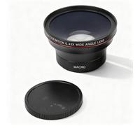 Objetivo Gran Angular 0,43X 58mm con Lente Macro Desmontable, Vidrio Óptico para Fotografía de Paisajes - Alta Transmisión, Material Ligero de Aleación, Compatible con Filtro 58m