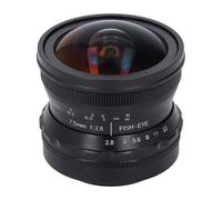 Objetivo Gran Angular Industrial 7,5mm F2.8, Aluminio Resistente - Imágenes Nítidas, Control Manual Preciso, Uso Profesional y Técnico