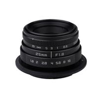 Objetivo Gran Angular Mini CCTV de 25 mm F1.8 con Montura C, Compatible con cámaras sin Espejo Canon EOS, Nikon N1, Sony NEX, Fuji, Olympus y Panasonic.(For Sony NEX)