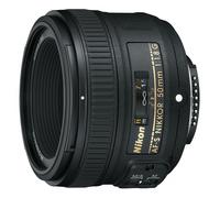 Objetivo Nikon AF-S NIKKOR 50 mm f/1,8G SLR con zoom estándar, negro nuevo