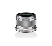 Objetivo Olympus M.Zuiko Digital 25 mm F1.8, Longitud Focal Fija rápida, Apto para Todas Las cámaras MFT (Modelos Olympus OM-D & Pen, Serie G de Panasonic), Plata