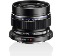 Objetivo Olympus M.Zuiko Digital ED 12 mm F2.0, Longitud Focal Fija rápida, Apto para Todas Las cámaras MFT (Modelos Olympus OM-D & Pen, Serie G de Panasonic), Negro