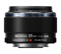 Objetivo OM System M.Zuiko Digital 25 mm f/1,8 II negro de distancia focal fija para montura Micro Cuatro Tercios nuevo