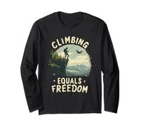 Objetivos de Climbing Mountain Peak Rock Climbing Summit Manga Larga