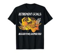 Objetivos de jubilación: Estanque más Grande, pez Feliz Koi Divertido Camiseta