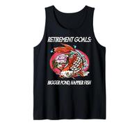 Objetivos de jubilación: Estanque más Grande, pez Feliz Koi Divertido Camiseta sin Mangas