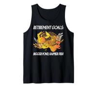 Objetivos de jubilación: Estanque más Grande, pez Feliz Koi Divertido Camiseta sin Mangas