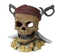 Objeto decorativo calavera pirata con parche en el ojo Aqua Della 7x7x8 cm