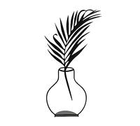 Objeto decorativo "jarrón con pluma"