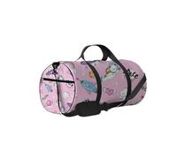 Objetos espaciales con Kawaii Cute Space Animals Bolsa deportiva Bolsa de mano Bolsa de gimnasio impermeable con correa para el hombro Cremallera 2 bolsillos laterales para hombres y mujeres, bolsa de
