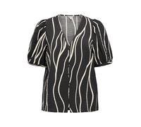 Objjacira S/S V-Neck Top Noos, Negro, 40