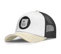 Oblack Gorras de Hombre Beige Cream Classic Gorras Mujer Beisbol Ajustable con Visera Acolchada y Rejilla Negra - Gorra Trucker