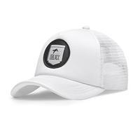 Oblack Gorras de Hombre Blanco Classic Total White Gorras Mujer Beisbol Ajustable con Visera Acolchada y Rejilla Negra - Gorra Trucker