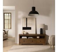 Oblak mueble tv 160 de madera maciza de araucaria acabado nogal