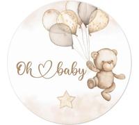 Oblea comestible compatible con osito bebé para tartas personalizadas, oh my baby