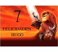 OBLEA DE EL Rey LEÓN Personalizada con Nombre y Edad para Pastel o Tarta, Especial para cumpleaños, Medida Rectangular de 28x20cm