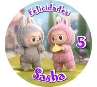 OBLEA de Elfos Monstruosos Redonda personalizada para Pastel o Tarta, Papel Comestible Decoracion Cumpleaños, Obleas Comestibles Torta Redondo - Vegano y Sin GLuten