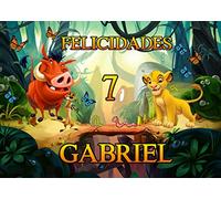 OBLEA de Simba Personalizada con Nombre y Edad para Pastel o Tarta, Especial para cumpleaños, Medida Rectangular de 28x20cm