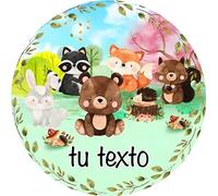 OBLEA o Papel de AZÚCAR, ANIMALES DEL BOSQUE, Personalizada Foto con Texto, Foto Comestibles para Tartas, Varios Tamaños. Disco 2