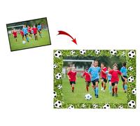 OBLEA o Papel de AZÚCAR, Fútbol, Sube tu imagen, Personalizado Foto con Nombre, Edad y Texto, Foto Comestibles para Tartas de Cumpleaños, Varios Tamaños. Rectangular