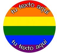 OBLEA o Papel de AZÚCAR, Gay Pride, Orgullo, Personalizada Foto con Nombre, Edad y Texto, Foto Comestibles para Tartas de Cumpleaños, Varios Tamaños. DISCO