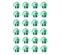 OBLEA o papel de AZÚCAR, Magdalenas del Día de la Madre, Happy Mothers Day, Varios Medidas y Imágenes de Fotos Comestibles para Panecillos (24x4cm Cactus, Oblea)