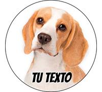 OBLEA o Papel de AZÚCAR, PERROS, BEAGLE, Personalizada Foto con Texto, Foto Comestibles para Tartas y Magdalenas. Perfecto para Celebraciones y Cumpleaños Infantiles. Medidas Disco. 7