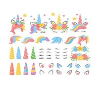 OBLEA o Papel de AZÚCAR, Unicornio, Papel Comestible para Magdalenas, Galletas y Tartas. Varios Kits
