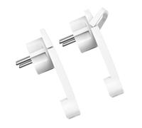 Oblinple 2 Piezas Enchufe Macho Plano 250V 16A IP20, Clavija Europeo Schuko Extraplano, Enchufe con Contacto a Tierra con Mango Plegable y Protección Contra Dobleces de Cable, Blanco