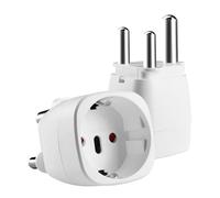 Oblinple 2PCS Adaptador de Viaje Sudáfrica, Adaptador Enchufe UE a Sudáfrica, Plug España a Sudáfrica, Adapter Tipo M para Mozambique, Bután, Namibia, Suazilandia (Blanco)