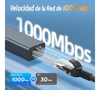 Oblinple Adaptador USB 3.0 Ethernet, USB C a RJ45 Gigabit LAN 1000 Mbps, Adapter Internet a USB Tipo C 10 100 1000Mbps, Conversor USB RJ45 para Windows XP MacBook Linux Vista Chromebook, etc