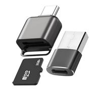 Oblinple Lector de Tarjetas Micro SD, Memoria USB C a Mini SD Adapter, Card Reader de Tipo C a TF, Adaptador USB Type C Lector de Tarjetas OTG para PC, Tablet, Laptop, MacBook, Celular Galaxy