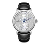 OBLVLO AM-PW - Reloj automático multifuncional para hombre con calendario de 24 horas, correa de piel de becerro impermeable, reloj mecánico clásico, Am-pw-ywbl, Militar