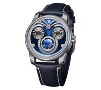 OBLVLO Innovative Eagle Eyes - Reloj mecánico analógico con esfera luminosa y correa transparente automática para hombre JM-Eagle, JM-EAGLE-YLLL, Moda