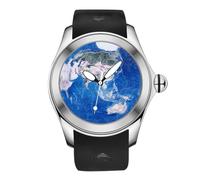 OBLVLO Kafyase - Reloj deportivo de lujo para hombre, esfera de tierra, PVD, resistente al agua, automático, esfera de tigre, reloj mecánico de goma, KF-PR-03, Moderno