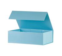 OBMMIRAO ACTUALIZACIN 1 PCS Azul 13x9x4 pulgada Hard Hard Large Gift Box con tapa de cajas de regalo magnticas plegables Caja de novios Propuesta B