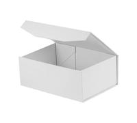 OBMMIRAO - Caja de regalo blanca (5 unidades, 9,5 x 7 x 4 pulgadas), resistente, con tapa, plegable, con cierre magn tico, rectangular, para prop